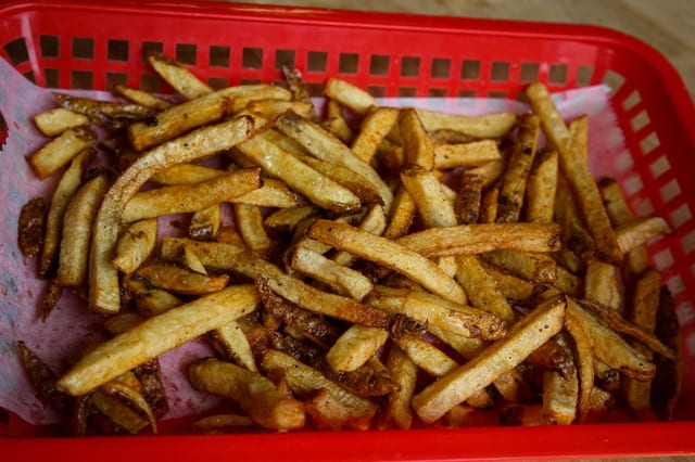 Fresh Hand Cut American Fries.