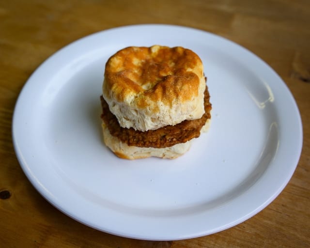 Meat Breakfast Sandwich.