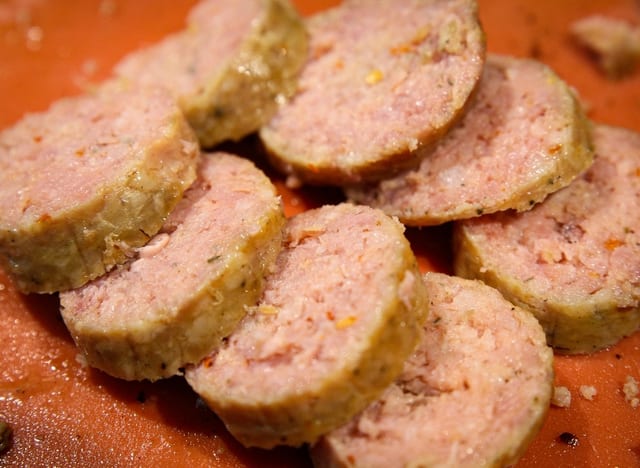 Elmer's Spicy Sausage.